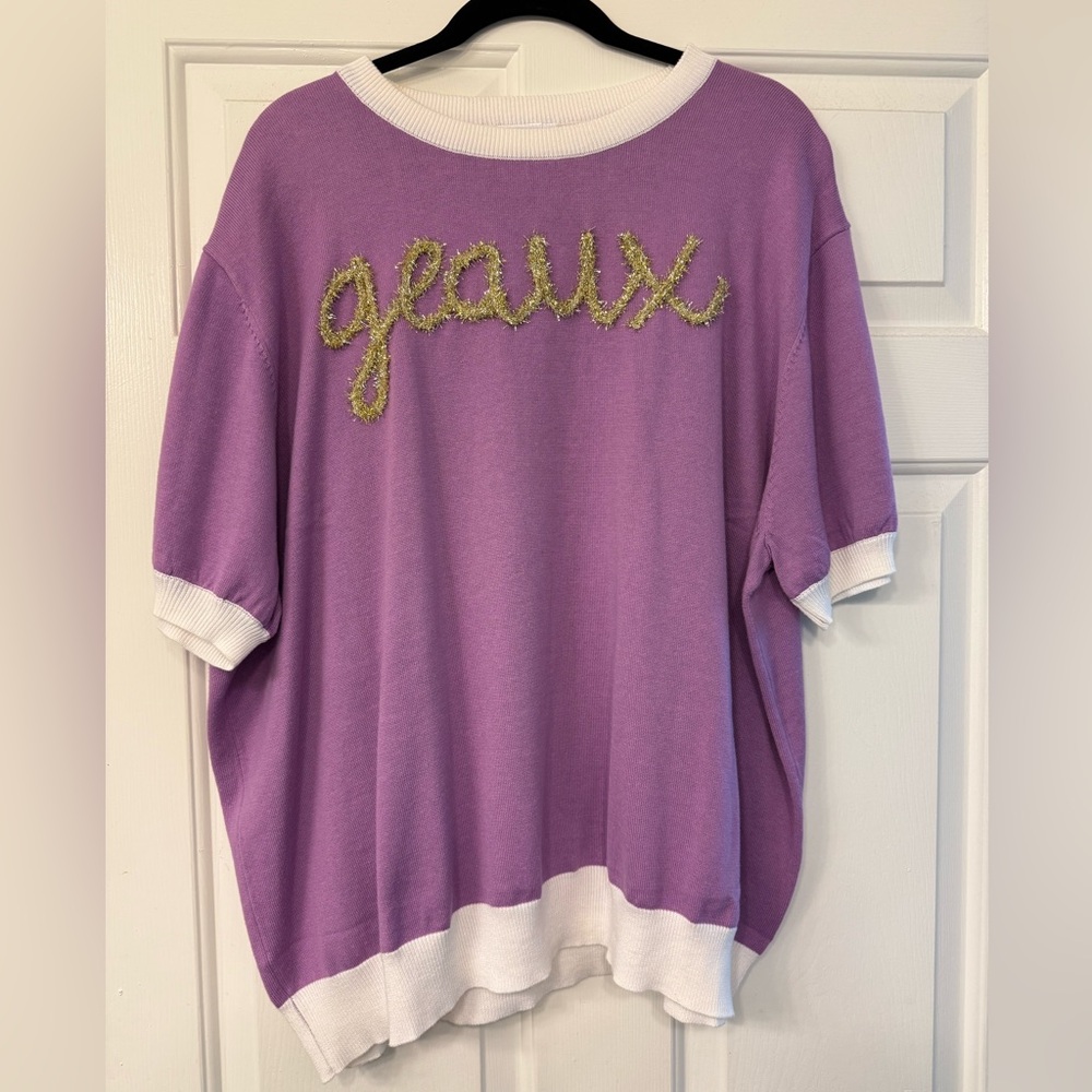 Queen of Sparkles Short Sleeve Sweater